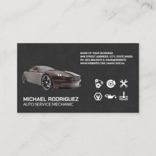 Luxury Sports Car   Auto Services Business Card