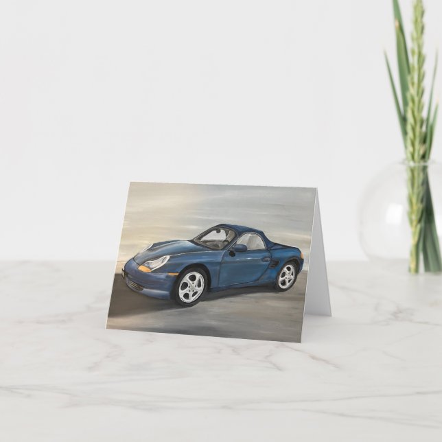 Luxury Sports Car Painting Greeting Card (Front)