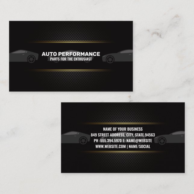 Luxury Sports Cars | Carbon Fibre Business Card (Front/Back)