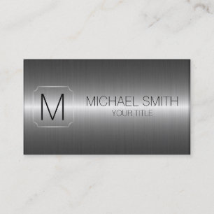 Luxury Stainless Steel Metal Monogram Business Card