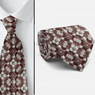 Luxury Statement Burgundy Moroccan Neck Tie