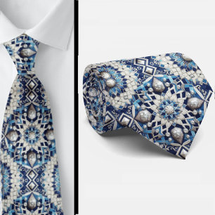 Luxury Statement Moroccan Diamond Neck Tie
