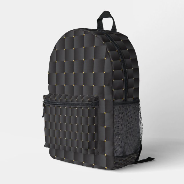  Luxury style black Backpack (Back Corner Right)