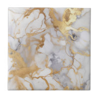 Luxury style white and gold marble effect