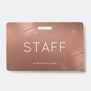 Luxury Stylish Bronze Business Staff ID Badge