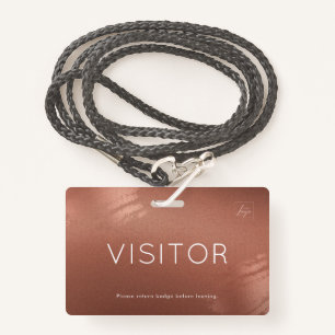 Luxury Stylish Bronze Business Visitor ID ID Badge