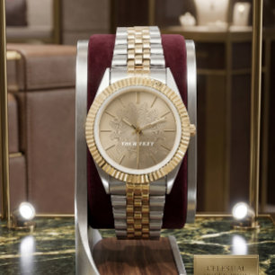 Luxury Sunray Guilloché Gold Watch Face