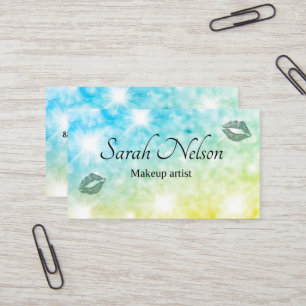 Luxury Sweet Sparkly Makeup Business Card
