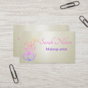 Luxury Sweet Sparkly Makeup Business Card
