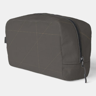 Luxury Tailored Seam Geometry in Warm Charcoal Dopp Kit