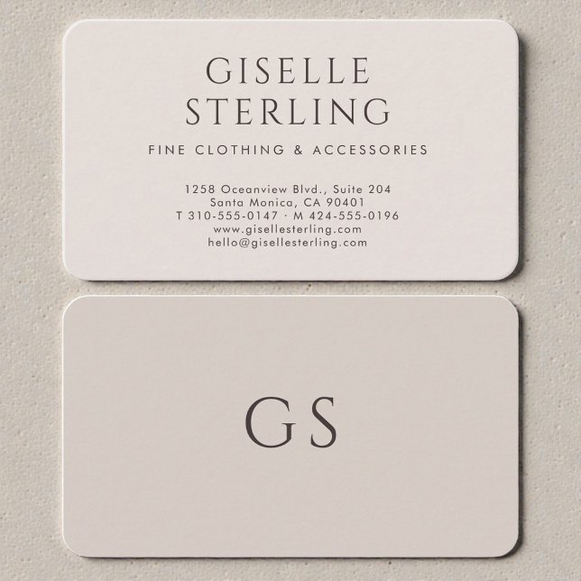 Luxury Taupe Neutral Boutique Business Card (Creator Uploaded)