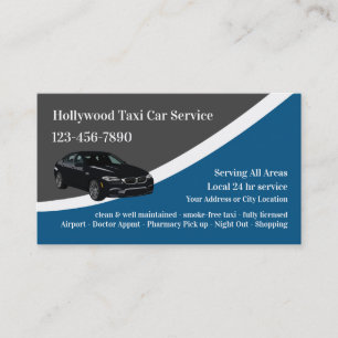 Luxury Taxi Car Service Business Cards