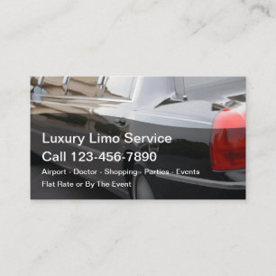 Luxury Taxi Limousine Service Two Side Design Business Card