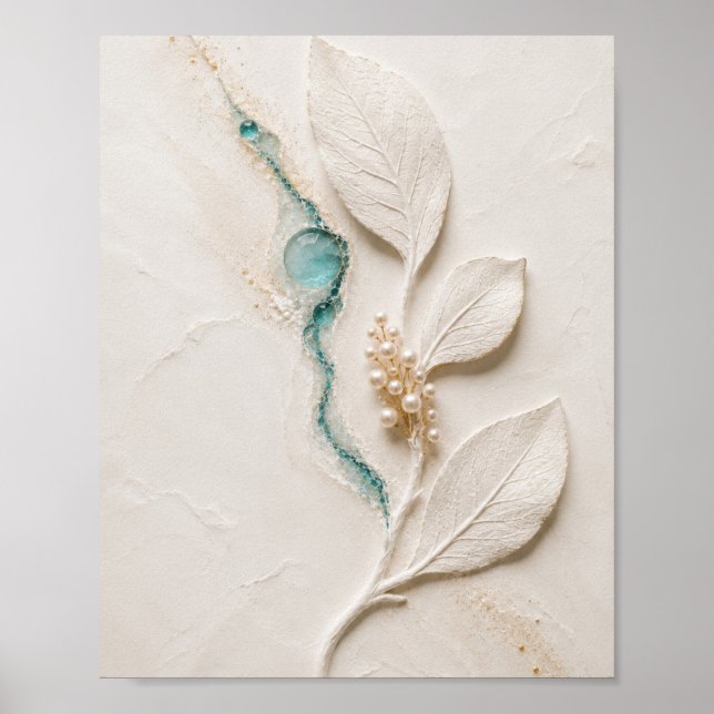 Luxury Textured Botanical Wall Art  (Front)