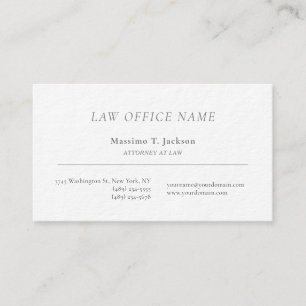 Luxury Thick Attorney at Law Lawyer Office Business Card