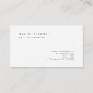 Luxury Thick Classical Plain Professional Business Card