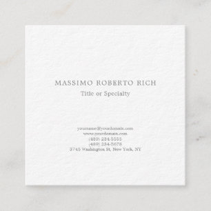 Luxury Thick Modern Plain Minimalist Square Business Card