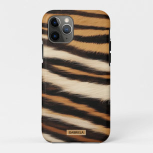 Luxury Tiger Skin Faux Fur Wild Animal Stripe iPhone 11 Pro Case