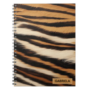 Luxury Tiger Skin Faux Fur Wild Animal Stripe Notebook