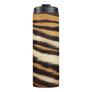 Luxury Tiger Skin Faux Fur Wild Animal Stripe Thermal Tumbler