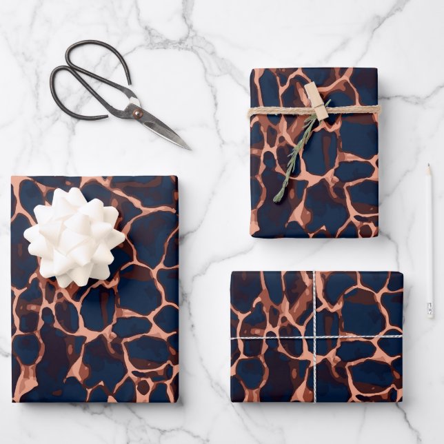 Luxury Tortoise Shell Wrapping Paper Sheet (Front)