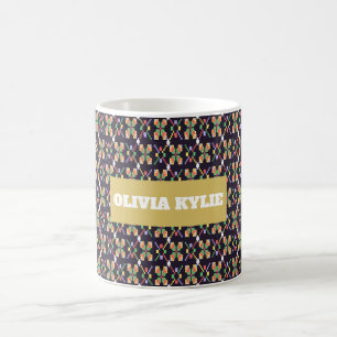 Luxury Traditional Songket Pixel Embroidery Motif  Coffee Mug