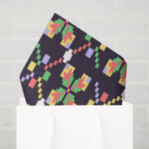 Luxury Traditional Songket Pixel Embroidery Motif  Tissue Paper