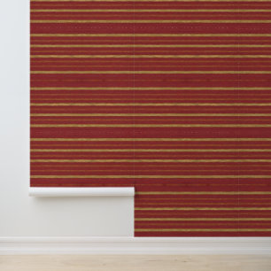 Luxury Trendy Burgundy Gold Linen Collection Wallpaper