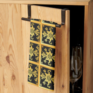 Luxury Trendy Elegant Floral Collection Tea Towel
