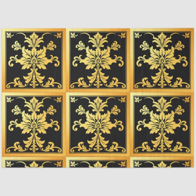 Luxury Trendy Elegant Floral Collection Tissue Paper (Front)