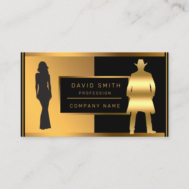 Luxury Trendy Fashion Add Your Text Business Card (Front)
