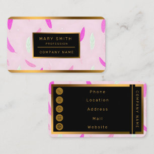 Luxury Trendy Feathers Boho Collection Business Card