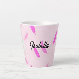 Luxury Trendy Feathers Boho Collection Latte Mug