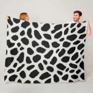 Luxury Trendy White Leopard Elegant Collection Fleece Blanket