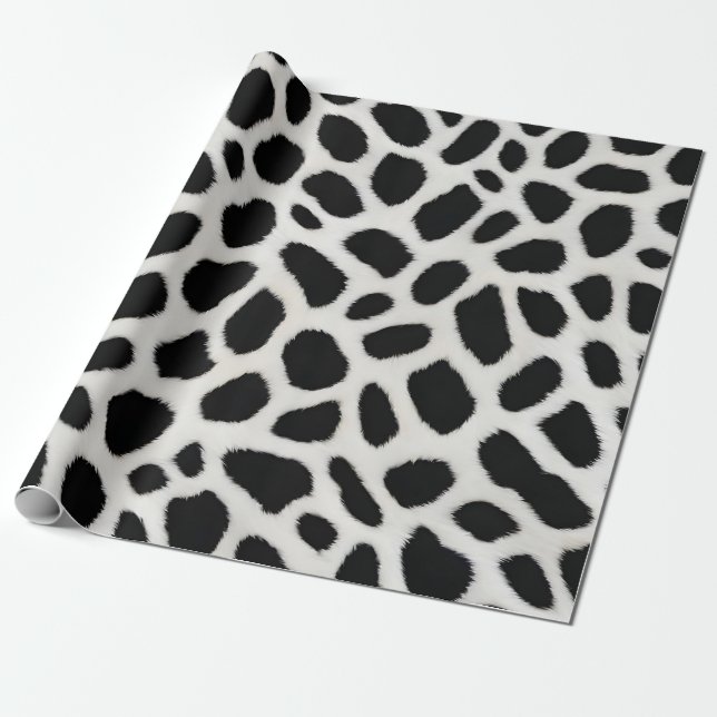 Luxury Trendy White Leopard Elegant Collection Wrapping Paper (Unrolled)