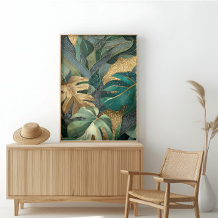 Luxury Tropical Leaf Gold Wall Art