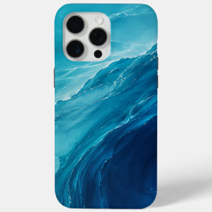 Luxury Turquoise Ocean Flow iPhone 15 Pro Max Case