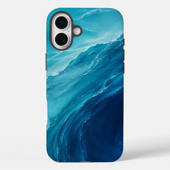 Luxury Turquoise Ocean Flow Case-Mate iPhone Case (Back)