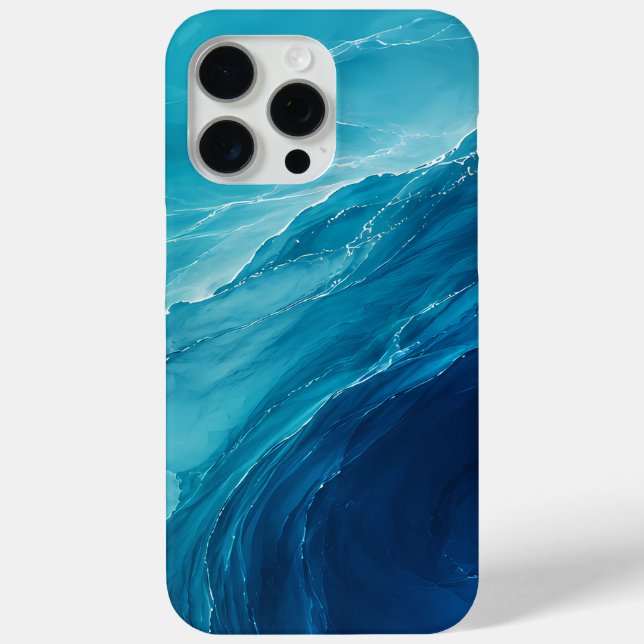 Luxury Turquoise Ocean Flow Case-Mate iPhone Case (Back)