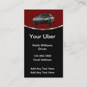 Luxury Uber Driver Business Cards