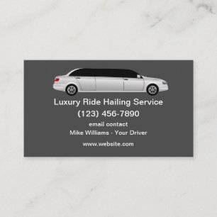 Luxury Uber Ride Hailing Service Driver Business Card