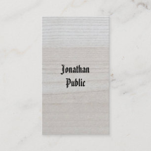 Luxury Ultra Thick Wood Look Handwritten Template Business Card