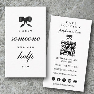 Luxury Unique Elegant QR Code Social Media Business Card