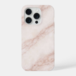 Luxury Vanilla Quartz Marble with Rose-Taupe Veins iPhone 15 Pro Case