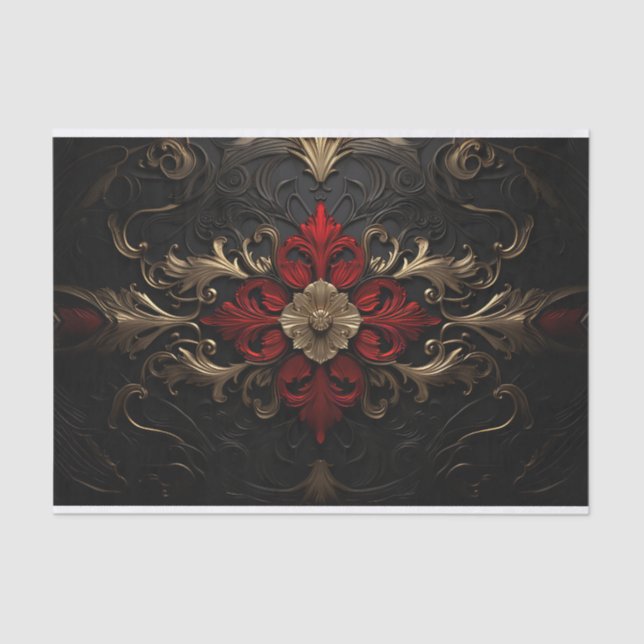 Luxury Victorian Ornament III Tissue Paper (Front)