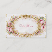 Luxury Victorian Ornate Gold Oval Frame Blush Rose