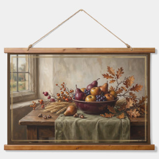 Luxury Vintage Autumn Still Life European Art  Hanging Tapestry
