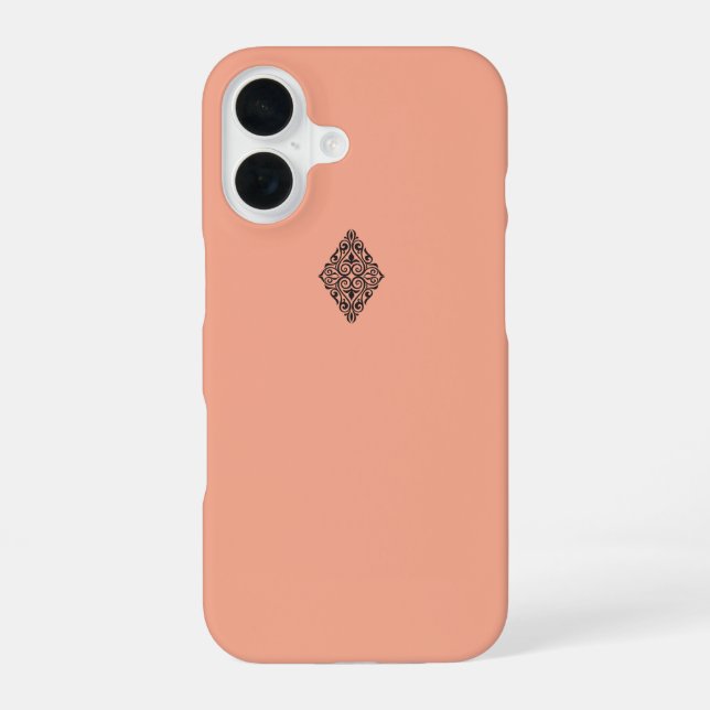 Luxury Vintage Floral Frame Decorative Art iPhone 16 Case (Back)