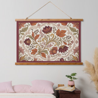  Luxury Vintage French Autumn Floral Botanical  Hanging Tapestry