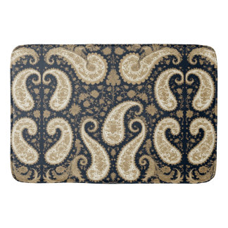 Luxury Vintage Gold Ornate Paisley Persia Heritage Bath Mat